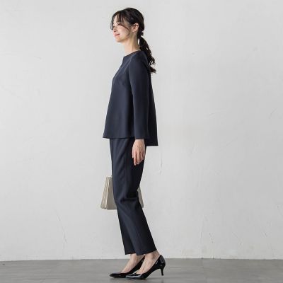 トリクシオンキーネックブラウス≪洗濯機で洗える≫