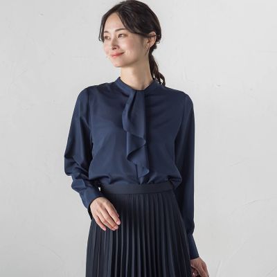 デシンシフォンブラウス≪洗濯機で洗える≫