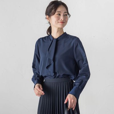 デシンシフォンブラウス≪洗濯機で洗える≫