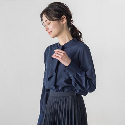 デシンシフォンブラウス≪洗濯機で洗える≫