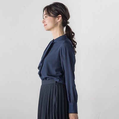 デシンシフォンブラウス≪洗濯機で洗える≫