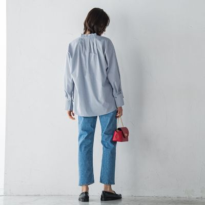ブラウス シャツ 「洗える」エアリーフリル ブラウス レディース LAUTREAMONT ブラウス シャツ エアリーフリルブラウス「洗濯機で
