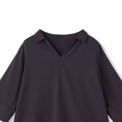【一部店舗限定販売】キレイ×リラックス　スキッパーブラウス≪洗濯機で洗える≫
