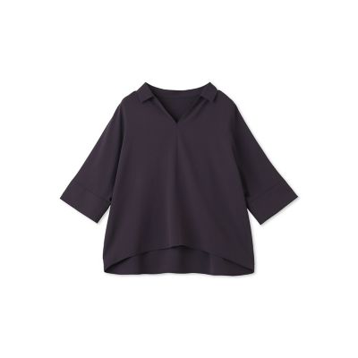 【一部店舗限定販売】キレイ×リラックス　スキッパーブラウス≪洗濯機で洗える≫