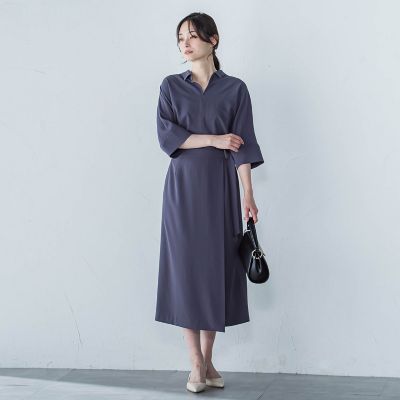 【一部店舗限定販売】キレイ×リラックス　スキッパーブラウス≪洗濯機で洗える≫