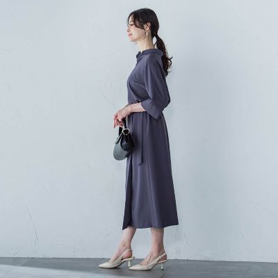 【一部店舗限定販売】キレイ×リラックス　スキッパーブラウス≪洗濯機で洗える≫