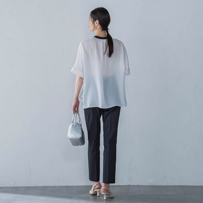 ジョーゼット配色ブラウス≪洗濯機で洗える≫ | LAUTREAMONT (Women 