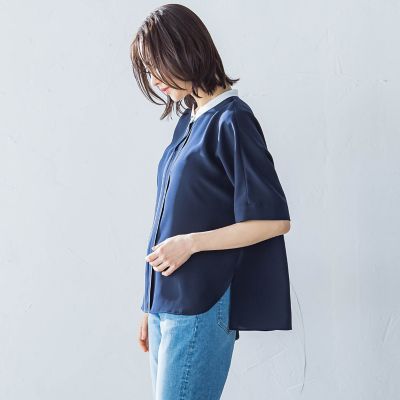 ジョーゼット配色ブラウス≪洗濯機で洗える≫ | LAUTREAMONT