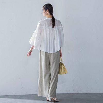ピンタックｃｏｔｔｏｎブラウス≪洗濯機で洗える≫