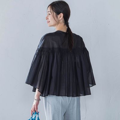 ピンタックｃｏｔｔｏｎブラウス≪洗濯機で洗える≫