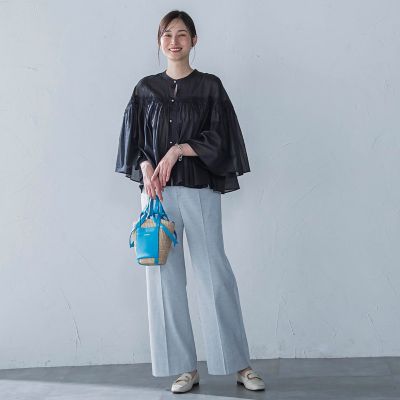 ピンタックｃｏｔｔｏｎブラウス≪洗濯機で洗える≫
