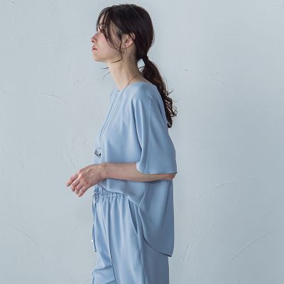 LAUTREAMONT (Women)/ロートレアモン キレイ×リラックス ハーフスリーブブラウス≪洗濯機で洗える≫