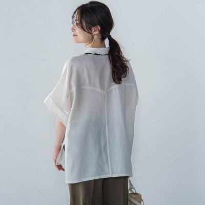 【一部店舗限定販売】ミニマルシャツライクプルオーバー≪手洗い可能≫