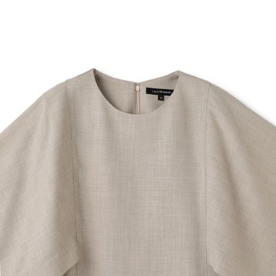 ハンカチーフスリーブブラウス≪セットアップ対応／洗濯機で洗える≫