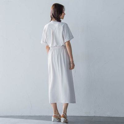 キレイ×リラックス　バンドカラーブラウス≪手洗い可能≫