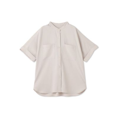 キレイ×リラックス　バンドカラーブラウス≪手洗い可能≫