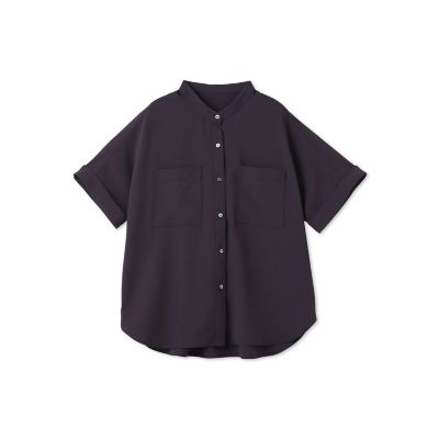 キレイ×リラックス　バンドカラーブラウス≪手洗い可能≫