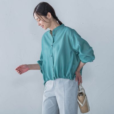 【SALE】LAUTREAMONT (Women)/ロートレアモン シアードロストシャツ&#8810;洗濯機で洗える&#8811; 29グリ-ンケイ トップス【三越伊勢丹/公式】