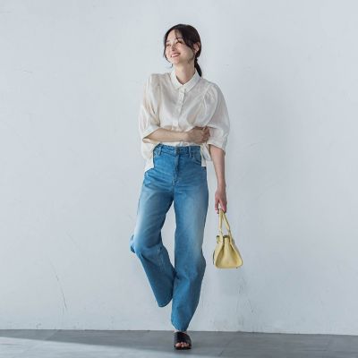 【ＷＥＢ限定】シアースリーブギャザーカラーブラウス≪手洗い可能≫