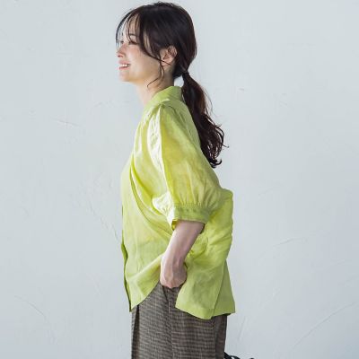 LAUTREAMONT (Women)/ロートレアモン 【ＷＥＢ限定】シアースリーブギャザーカラーブラウス≪手洗い可能≫