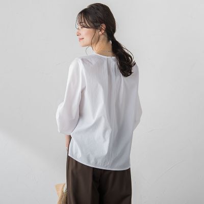 【ＷＥＢ限定】クールマックスサッカーブラウス≪洗濯機で洗える≫