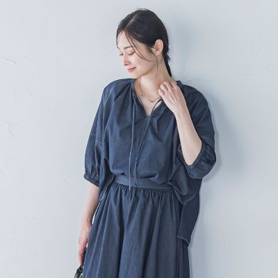 ＜LAUTREAMONT (Women)＞【ＷＥＢ限定】極上ライトデニムブラウス≪洗濯機で洗える≫