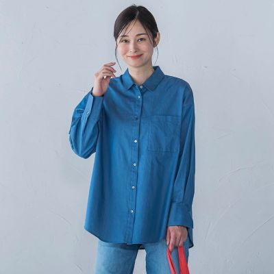 【ＷＥＢ限定】極上ライトデニムシャツ≪洗濯機で洗える≫
