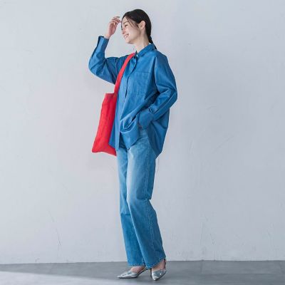 【ＷＥＢ限定】極上ライトデニムシャツ≪洗濯機で洗える≫