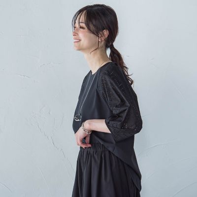【ＷＥＢ限定】ローンレース切り替えブラウス