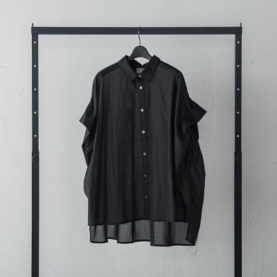 スパンボイルチュニックブラウス≪手洗い可能≫