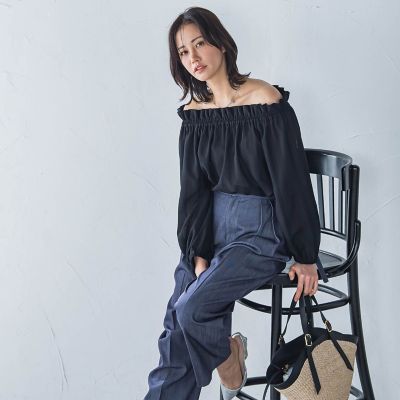 2WAYオフショルダーブラウス≪洗濯機で洗える