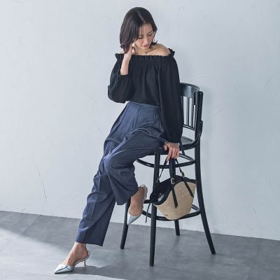 ブラウス シャツ ２WAYオフショルダーブラウス「洗濯機で洗える」 レディース 2WAYオフショルダーブラウス≪洗濯機で洗える