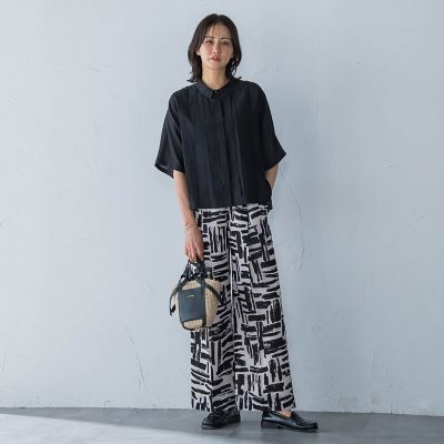 ピンタックレースブラウス≪手洗い可能≫