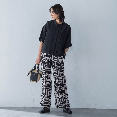ピンタックレースブラウス≪手洗い可能≫