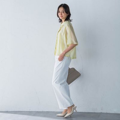 ピンタックレースブラウス≪手洗い可能≫
