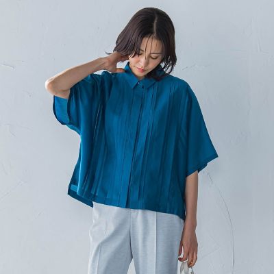 ピンタックレースブラウス≪手洗い可能≫