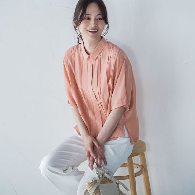 LAUTREAMONT (Women)/ロートレアモン ピンタックレースブラウス≪手洗い可能≫
