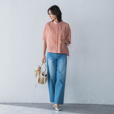 ピンタックレースブラウス≪手洗い可能≫