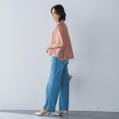 ピンタックレースブラウス≪手洗い可能≫