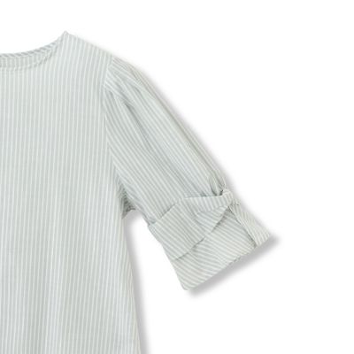 【ＷＥＢ限定】ラメストライプ袖タックブラウス　≪手洗い可能≫