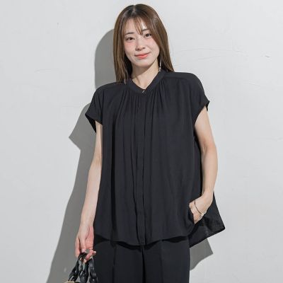＜LAUTREAMONT (Women)＞【ＷＥＢ限定】ＴＲスバンブラウス≪手洗い可能≫