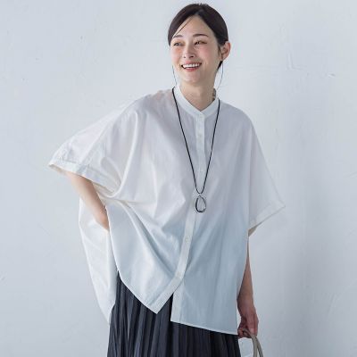 【ＷＥＢ限定】フランスアヤロングブラウス≪手洗い可能≫