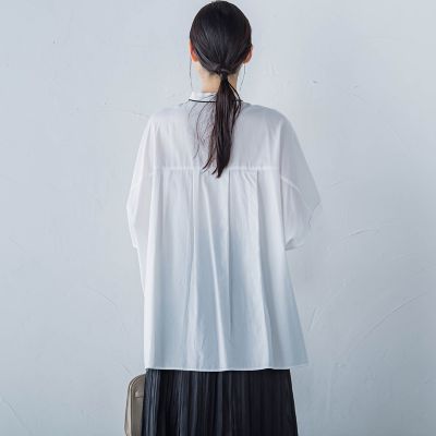 【ＷＥＢ限定】フランスアヤロングブラウス≪手洗い可能≫