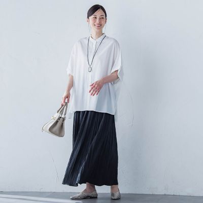 【ＷＥＢ限定】フランスアヤロングブラウス≪手洗い可能≫