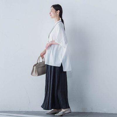 【ＷＥＢ限定】フランスアヤロングブラウス≪手洗い可能≫