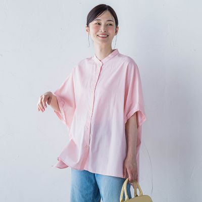 ＜LAUTREAMONT (Women)＞【ＷＥＢ限定】フランスアヤロングブラウス≪手洗い可能≫