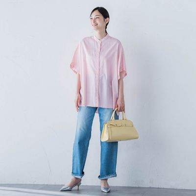 【ＷＥＢ限定】フランスアヤロングブラウス≪手洗い可能≫