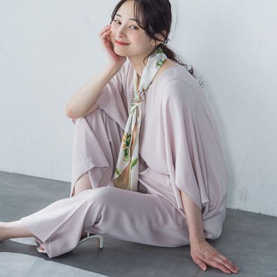＜LAUTREAMONT (Women)＞【ＷＥＢ限定】サテンフィールドレープブラウス≪セットアップ対応／洗濯機で洗える≫