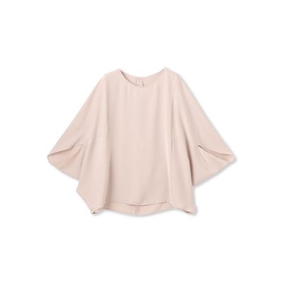 【ＷＥＢ限定】サテンフィールドレープブラウス≪セットアップ対応／洗濯機で洗える≫