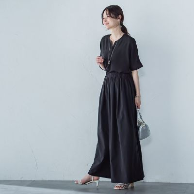 LAUTREAMONT / ロートレアモン 【WEB限定】サテンフィールキーネックブラウス≪セットアップ対応/洗濯機で洗える≫ ロートレアモン LAUTREAMONT 【WEB限定】サテンフィール